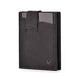 DONBOLSO Wallet 2 I Slim Wallet mit Münzfach I Geldbeutel mit RFID Schutz I bis 12 Karten I Mini Portemonnaie für Herren und Damen I Geldbörse I Leder Schwarz