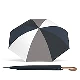 Sapor Design Regenschirm Stockschirm sturmfest Auf-Automatik windsicher | XXL groß & stabil für 2 Personen Damen & Herren | Golfschirm Reise – 113 cm Ø elegant | SAPOR DISTINCT