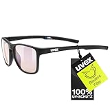 uvex lvl up BLUE CV - Gaming Brille für Damen und Herren - mit Blaulichtfilter - konstraststeigernd - black matt/yellow - one size