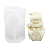 Schneemann-Silikonform, Weihnachts-Schneemann-Form, Kerzenherstellungsformen, Weihnachtsdekorationen, Kunstharzguss, Kunsthandwerk, 3D-Kerzenformen, weihnachtliche Form für Aromatherapiekerzen