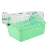 DECOMELODY Rattenkäfig mit Schiebedach Atmungsaktiv und Leicht zu Reinigen Trinkflasche und Laufrad Geräumiges Kleintierschloss für Hamster und Meerschweinchen Grüner Nagerkäfig