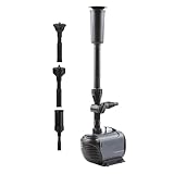 Springbrunnen-Set – Springbrunnenpumpe, Springbrunnenpumpe für den Außenbereich | Teichpumpen-Brunnenpumpe mit einstellbarem Durchfluss, Garten-Fischteich-Wasserpumpe und Filter-Set, Fischteich-Brunne