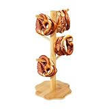 Brezelständer Aus Holz – Baumförmiger Arbeitsplatten-Organizer, Wurst- Und Donuthalter, Dekorative Tassenpräsentation | Ideales Küchen-Restaurant-Café-Display Für Snacks, Gebäck, Desserts, Partys, Ser