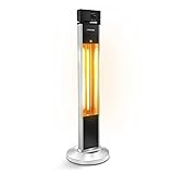 TROTEC Infrarotheizung Standgerät IRS 2000 E – Heizleistung 650 W / 1350 W / 2000 W – Heizstrahler, IP34, inkl. Fernbedienung, Timer-Funktion