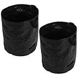 Happyyami 2St Blattbeutel Laubsammler Großer Laubsack Gartenabfallsack für Laub Gartenabfallsammler Rasentaschen Blatt Kehrschaufel Blattsammler Wiederverwendbare Rasensäcke pp Black