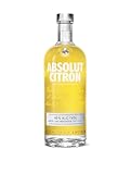 Absolut Citron – Absolut Vodka mit Zitronen Aroma – Absolute Reinheit und einzigartiger Geschmack in ikonischer Apothekerflasche – 1 x 1 l