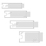 Klebeshop24 BESCHRIFTUNGSFENSTER SELBSTKLEBEND | Format + Menge wählbar | Transparent | Schmale Seite offen | Selbstklebetaschen / 25 mm x 75 mm, 24 Stück