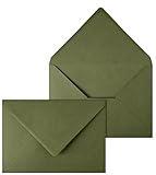 Netuno 50 Briefumschläge Khaki filzmarkiert DIN C5 16,2 x 22,9 cm 140g elegante Umschläge a5 mit Struktur für Einladungskarten Hochzeit Weihnachten Geburtstagskarten Briefhüllen strukturiert