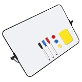 WRITWAA Doppelseitiges Whiteboard mit Ständer Abwischbar Glatte Schreibfläche Praktische Kunststofftafel für Büro Zuhause Vielseitig als Memo Zeichenboard Geeignet
