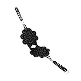 MAPHRWZ Waffeleisen mit Antihaftbeschichtung, für herzförmige Pfannkuchenform mit zwei Edelstahlgriffen, leicht zu reinigendes Küchengerät, schnelles Frühstücks-Kochwerkzeug,