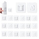 Magischer Haken,Doppelseitiger Multifunktionshaken,Wandhalterung Klebend,Selbstklebende Klebehaken,Transparente Klebehaken,Wasserdicht und öldicht.für Küche,Bad,Ohne Bohren,abnehmbar,10 Sätze