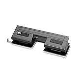 Herlitz 1610880 Doppel-Locher 1,5 schwarz mit Anschlagschiene