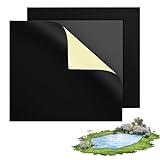 Teichfolien-Reparaturflicken – 2er-Pack Nahtfixierung, 20,3 x 20,3 cm Klebeband, wasserdichte Dichtungslösung für Teiche, Dachrinnen, Pools, Dächer, Risse und HoRepair, langlebig und flexibel, einfach