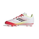 adidas F50 Club Football Boots FG/MG Kids Fußballschuhe, Cloud White/Core Black/Solar Yellow, 34 EU