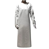 QIMANZI 1/10/20 Stück Unisex Schutzanzug Mehrweg Isolationskittel Non-Woven Medizin OP-Kittel Staubdicht Antibeschlag Wasserdicht Staubfreie Arbeitskleidung Schutzkleidung (A Weiß/1PC,M)