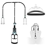 AMZII 3-IN-1 Muschipumpe Vakuumpumpe mit 2 Nippel Sauger Sexspielzeug & Klitoris Sauger für Frauen,Klitoris Stimulator für Sie,Nippelsauger Brustwarzen BDSMs Spielzeug hart Vagina Pumpe Brustpumpe