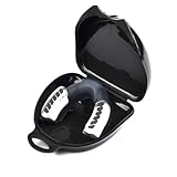 Kinder und Erwachsene MMA Mundstück EVA Boxschutz für Zähne und Lippenschutz (S Schwarz Weiß)