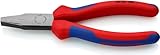 KNIPEX Flachzange mit Comfort-Griffen schwarz atramentiert 160 mm 20 02 160