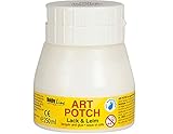 KREUL 49252 - Art Potch Lack und Leim, transparent, 250 ml, Serviettentechnik- und Dekokleber auf Wasserbasis, für Holz, Keramik, Stein und Karton