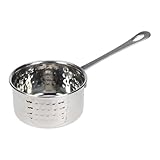 Edelstahl Soßentopf mit Stiel ø 10 cm Fassungsvermögen 300 ml Stieltopf Stielkasserolle Serviertopf Sossentopf
