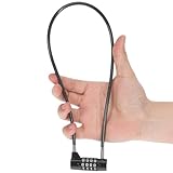 FUNOMOCYA Langbügel Kabelschloss Stelligem Zahlencode Einstellbares Zahlenschloss für Schränke Koffer Werkzeuge Geeignet für Innen Außenbereich Gym Schule Zaun und Werkzeugkiste