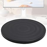 Drehscheibe Drehbarer Universal Drehteller Rund 360 Grad Drehplattform Drehplatte,Schwerlast 15 KG, Rotierender Plattenteller für Torten, TV, Elektronik und Sammlerstücke, rutschfest, Schwarz