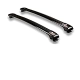 Relingträger 2 STÜCKE Passend Für Ford Für RANGER 2023 2024 2025 Querstangen Querstangen Dachreling Abschließbare Aluminiumlegierung Dachträger(Schwarz)