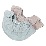 BESPORTBLE 2 Stck Baumwolle saugfähige Sabberlätzchen mit Knopfverschluss weiche Dreieckstücher für Junge Mädchen und Kleinkinder hautfreundlich und leicht für Zahnungsphase und Füttern