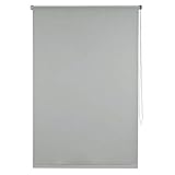 EUGAD Verdunklungsrollo ohne Bohren Thermorollo Klemmfix Seitenzugrollo mit gleichfarbige Zubehör und Beschichtung, Sonnen-, Sicht-Schutz usw. Klemmrollo für Fenster & Türen, Grau 70x160 cm