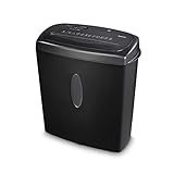 Hama Home N10CD 15L Aktenvernichter für Haus und Büro, (10 Blatt Aktenvernichter Plastikkarten-Aktenvernichter CD/DVD/Blu-Ray Disc-Aktenvernichter 15 Liter Korb Rückfahrfunktion), schwarz