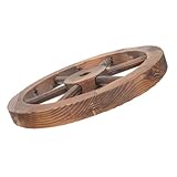 Homoyoyo Holz Wagenrad Wanddeko Vintage Holzrad Deko für Wohnzimmer Garten Rustikale Holzdekor Wandgestaltung Holzdekor Basteln mit Stabiler Struktur und Runder Kante