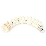 TIKATARER Badminton-Bälle, Federbälle, Federbälle, Federbälle, Federbälle, 12 Stück, Weiß, Birdie, Badminton, Outdoor-Sport, Trainingszubehör