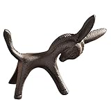 GREENADSCAPE Ornamente Plüsch Figuren Kuscheltier Osterhase Kuh kinderspielzeug Wohnzimmerdekoration Nutztiere Desktop-Dekoration Esel-Ornament aus Eisen Coffee