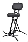 LIBEDOR Stehhilfe Stehhocker Stehsitz Sitz Sitzhilfe Stehstütze mit 6 cm ergonomischer Polster bis 130 kg belastbar schwarz NEUHEIT
