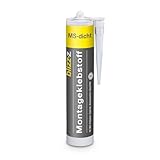 blizz-z MS-dicht Montageklebstoff Polymer-Hybrid Montagekleber weiß 300 ml Kartusche | Kraftkleber für innen & außen, überstreichbar | Made in Germany