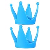 CLISPEED 2 Stück Motorradhelm Dekoration Krone aus Silikon mit Saugnapf Kreative Bunte Helm Ornament Passend für Motorrad Fahrrad Skateboard und Kletterhelme