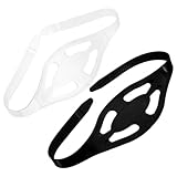 VANZACK 2 Stück Silikon Tauchmaskenband Elastisches Wasserfestes Ersatz maskenband für Taucherbrillen Passend Langlebig Flexibel Schwarz und Transparent Zubehör für Tauchausrüstung