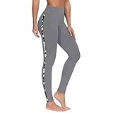 Generisch Leggins Damen High Waist Flared Yogahose Training Fitness Leggings Schlaghose mit Taschen Wanderhose Bequem Waist Bootleg Sporthose Blickdicht Bootcut Jogginghose Yoga Sport Jazzpants
