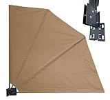 QUICK STAR Sichtschutz Fächer 115 x 115 cm Beige Easy Mount Wandplatte Blickdicht Balkon Trennwand Windschutz