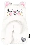moses. Ed, the Cat Wärmflasche Kitty mit Bezug, Wärmflasche mit weichem Überzug im weißen Katzen-Design, Fassungsvermögen der Flasche ca. 700ml, 1 Stück (1er Pack), Weiß
