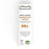 Minoris Anti-Flecken Sonnencreme Lotion SPF 50+ Bio, Natürlicher & Mineralischer Breitbandschutz für Empfindliche Haut Hypoallergen, Vegan, Wasserfest, Dermatologisch Getestet, Primer-geeignet,150 ml