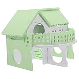 DIKACA Kleintier Holzversteck Haus Nachhaltiges Hamster und Chinchilla Versteck Atmungsaktiv Sicher und Geräumig Fördert Nestbau Kauinstinkt für Zwerghamster und Meerschweinchen in