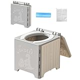 Faltbares WC – 23 x 22 x 23 cm, rutschfester Trainingssitz mit PVC | zuverlässige Campingtoilette für Kinder auf Reisen für ältere Patienten mit Tragetasche und Tragetaschen