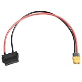 Elektro-Ladekabel für Fahrrad, 4-polig oder 5-polig auf XT60-Stecker, PVC- und Metallkonstruktion, kompatibel mit Hailong-Batteriehüllen für E und Roller, 30 cm Länge (5-polige Buchse + für)