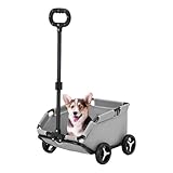 Hundebuggy, für kleine Hunde, Transportwagen für Haustiere, zusammenklappbar, leicht, für Reisen, Einkaufen, Spazierengehen, Spielen