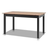 smart Esstisch 120x70 cm Asteiche, Küchentisch ausziehbar bis 160 cm, Esszimmertisch aus Holzwerkstoff inkl. erweiterbare Auszugsplatte, moderner Tisch für bis zu 8 Personen