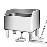 Bodenwischbecken, Edelstahlwaschbecken Für Den Außenbereich, Waschbecken Für Den Haushalt, Wischmop-Eimer Für Den Hausgebrauch, Gewerbliches Spülbecken Für Die Waschküch(Size:60x41x55cm(24x16x22inch))