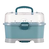 Generisch Aufbewahrung Flaschen Baby - Babyflaschen Trockenständer Mit Abnehmbarer Tropfschale Und Staubdichte Abdeckung - Langlebige Wäscheständer Für Flaschen, Sauger, Tassen, Pumpe