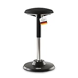 DESKSPACE Motion Ergonomischer Sitz-& Stehhocker | Höhenverstellbarer Bürohocker & Stehhilfe mit extra breiter Standfläche & Sitz |Stehstuhl der Rücken- und Nackenschmerzen vorbeugt |5 Jahre Garantie