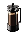 Bodum 1783-01 KENYA Kaffeebereiter (French Press System, Spülmaschinengeeignet, 0,35 liters) schwarz, 3 Cups